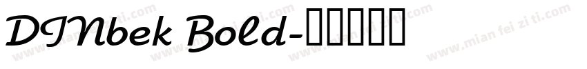 DINbek Bold字体转换